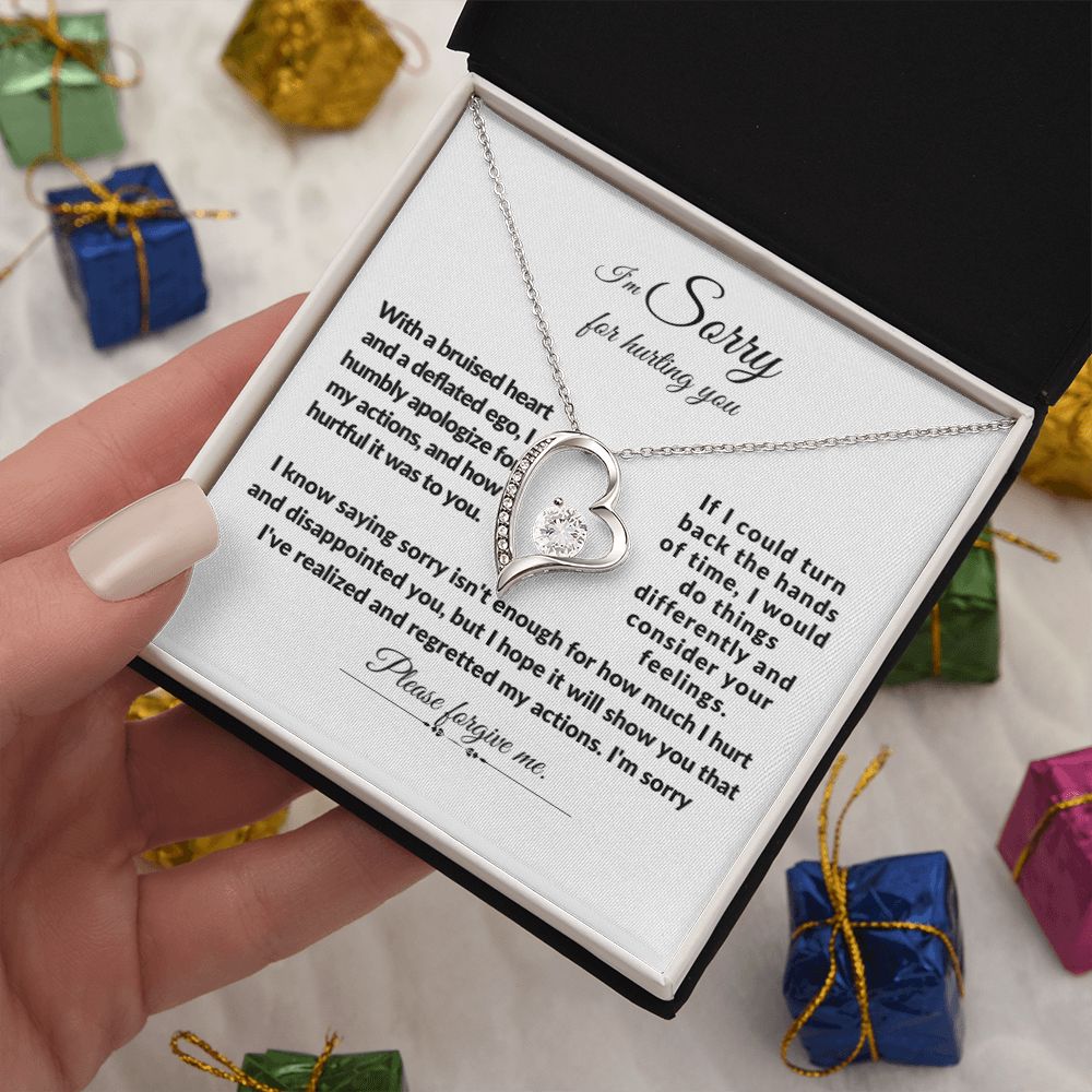 I'm sorry Please Forgive Me Forever Love Necklace
