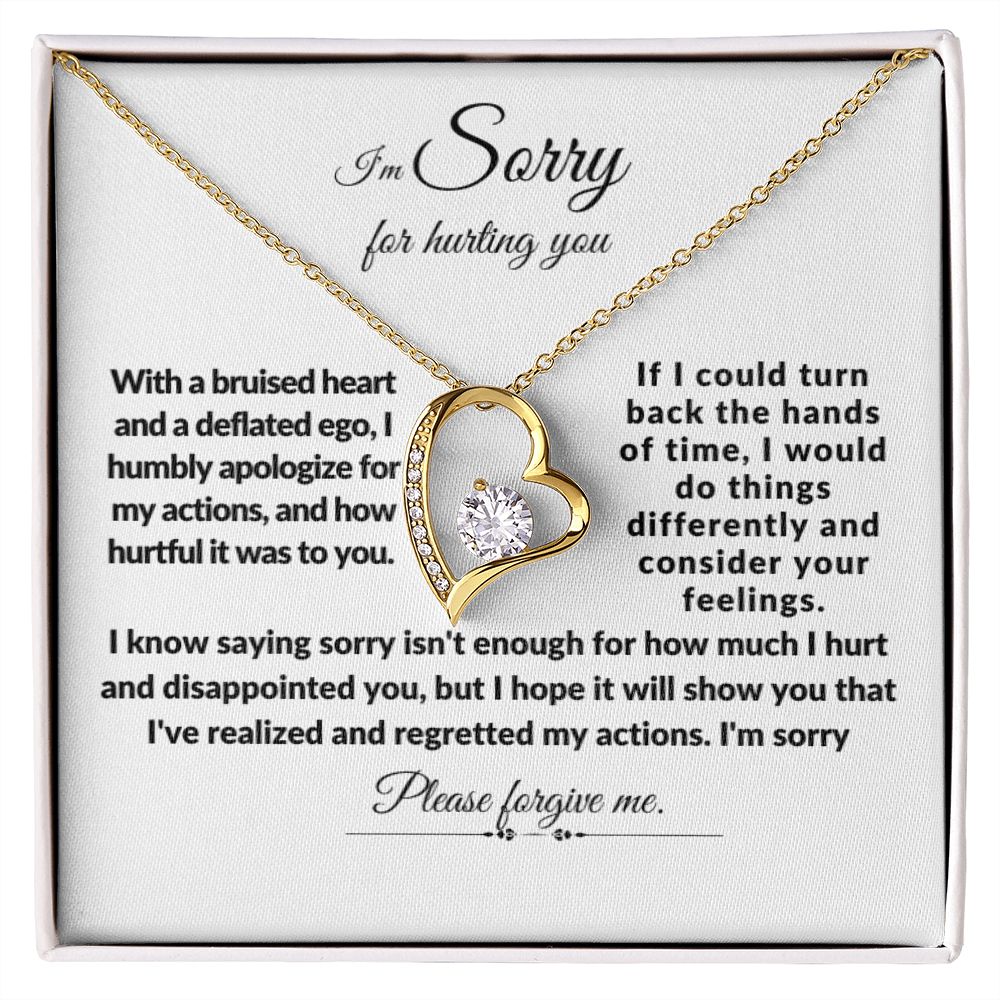 I'm sorry Please Forgive Me Forever Love Necklace