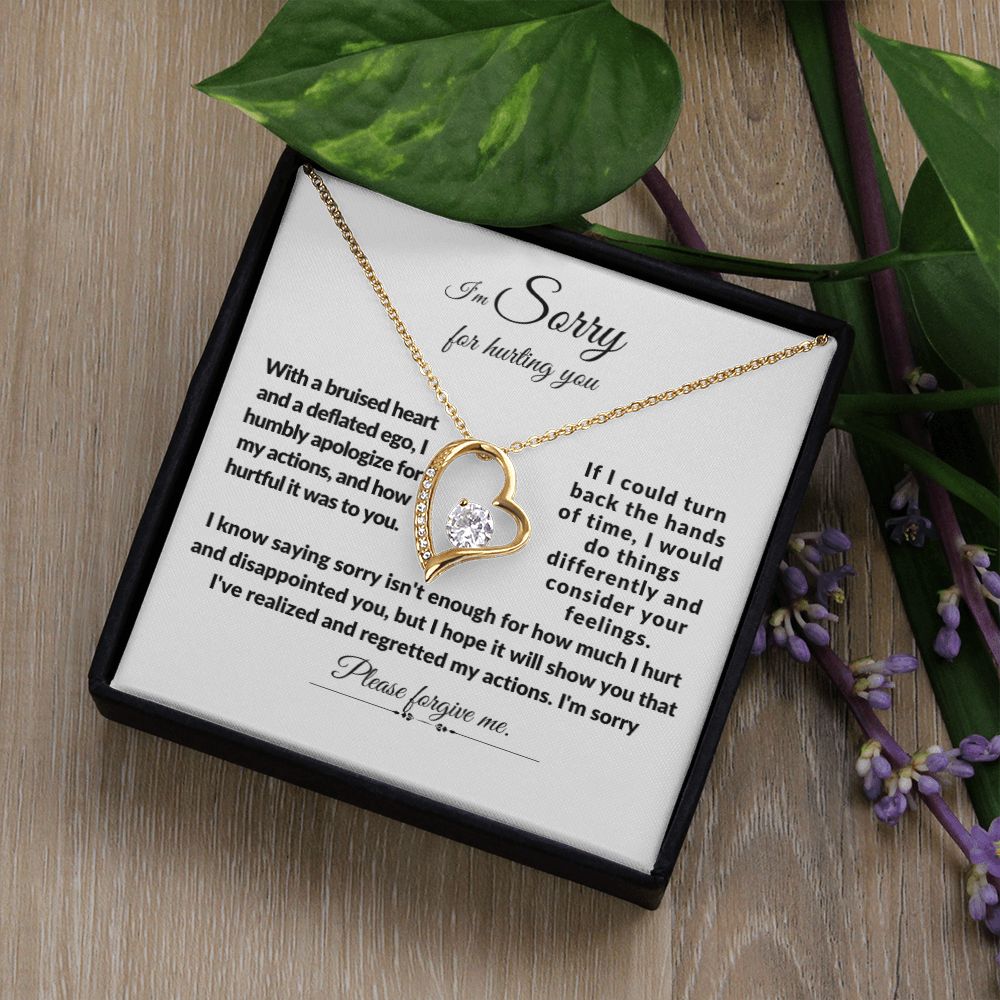 I'm sorry Please Forgive Me Forever Love Necklace
