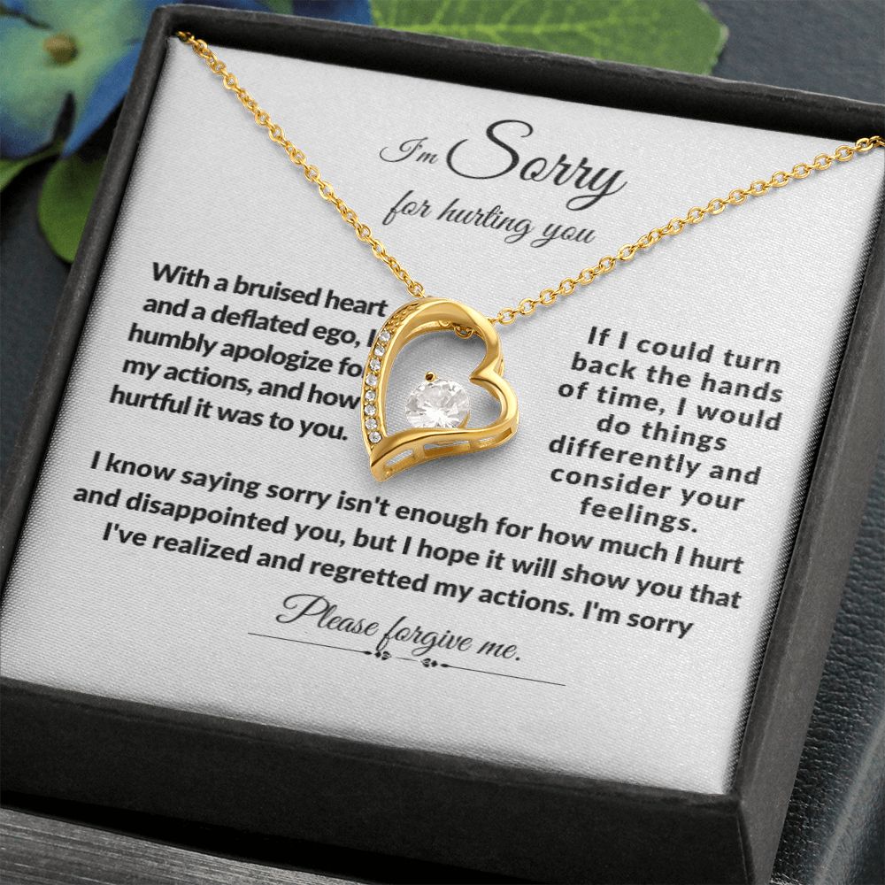 I'm sorry Please Forgive Me Forever Love Necklace